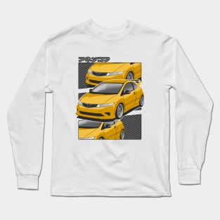 Yellow Honda Civic 5d Long Sleeve T-Shirt